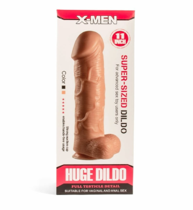 Silikonski dildo većih dimenzija 11incha Flesh XMEN9304-5